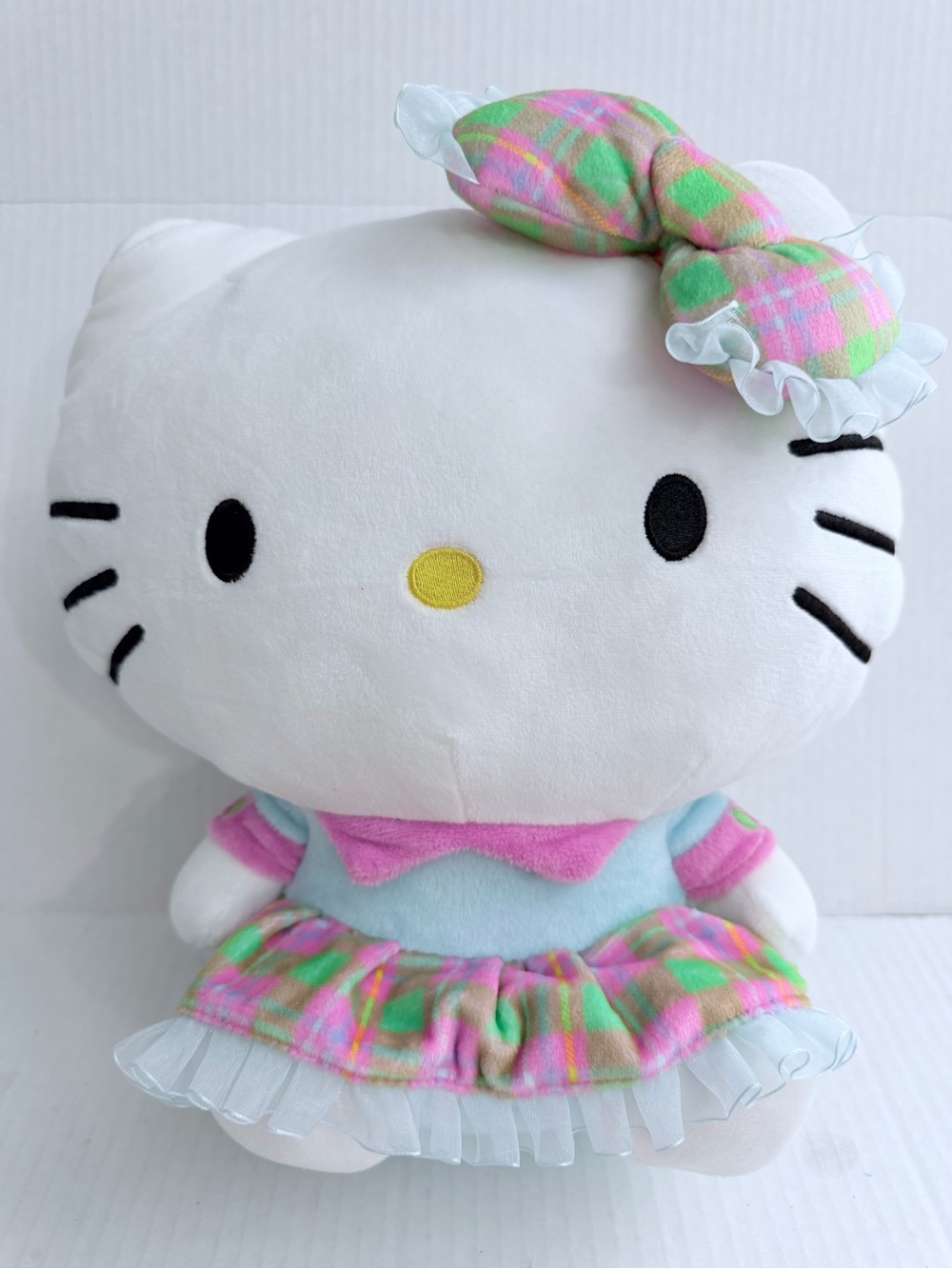 Hello Kitty Sanrio & Friends Hello Kitty Pink Plaid and Bow Dress Plush